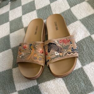 Johnny Was Embroidered Slides